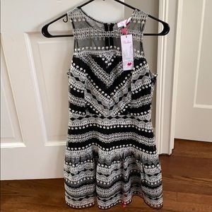 Parker Dress XS NWT Black & White